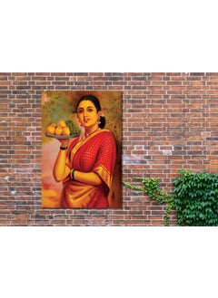Namaste Home Namaste Home Laminated Paper Poster The Maharashtrian Lady Raja Ravi Varmas Painting Laminated Paper Poster Painting for Home and Office Laminated Paper Size 23X35 Inches MultiColor 