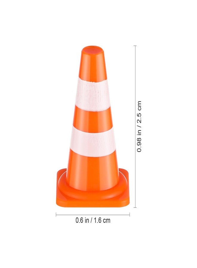 TOYANDONA 50Pcs Mini Traffic Cones - 1 inch Plastic Road Signs Toys - Mini Traffic Signs Miniature Orange Safety Cones for Construction Toys Roadblocks Party Micro Landscape - Image 2