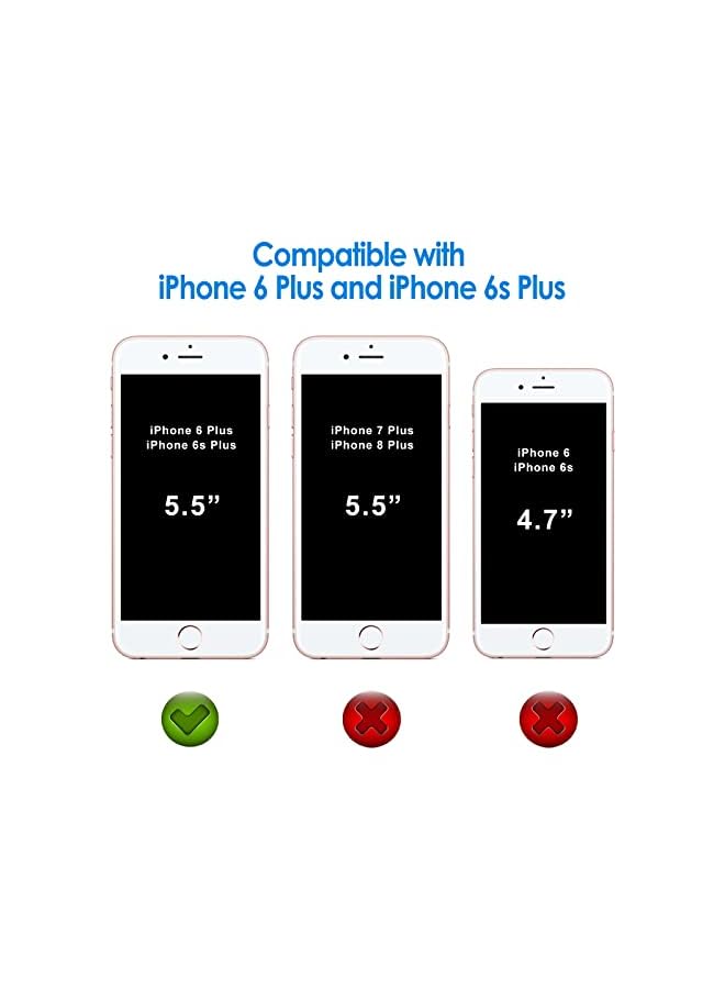 Case For Iphone 6 Plus And Iphone 6S Plus 5.5-Inch, Non-Yellowing Shockproof Phone Bumper Cover, Anti-Scratch Clear Back (Clear)