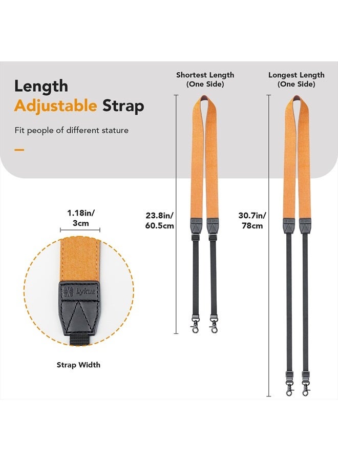 Lykus 2023 Lanyard/Neck Strap/Leash for DJI RC/RC 2/RC Pro, Orange Strap, Crown-shaped Screws, Compatible with DJI Air 3,DJI Mini 3/Pro,Mavic 3 Pro/Classic - Image 4
