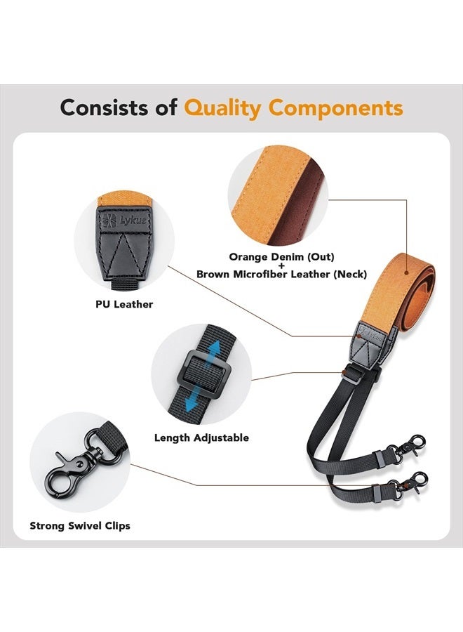 Lykus 2023 Lanyard/Neck Strap/Leash for DJI RC/RC 2/RC Pro, Orange Strap, Crown-shaped Screws, Compatible with DJI Air 3,DJI Mini 3/Pro,Mavic 3 Pro/Classic - Image 3