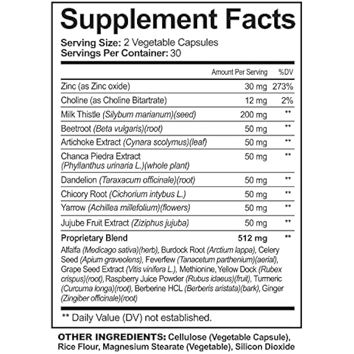 NutriFlair Liver Cleanse Detox & Repair Supplement with Milk Thistle, Turmeric, Dandelion, Artichoke Extract, Berberine HCL, Ginger - Liver Support and Liver Health, Non-GMO Pills, 60 Veggie Capsules - Image 2