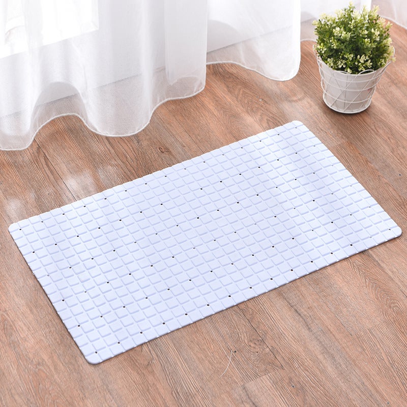Combination Bathroom Non-Slip Mat Anti-Slip Mat Floor Mat Bath Foot Mat Shower Bathroom Mat Toilet Shower Massage Anti-Fall Mat(White-Plaid, 40*70cm) - Image 1