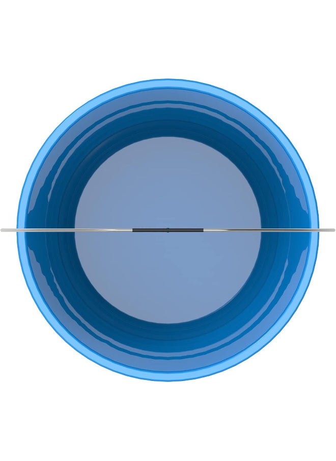 Cosmoplast 20L - 34 X 35cm- Blue Round Plastic Bucket with Metal Handle & Lid  - Image 3