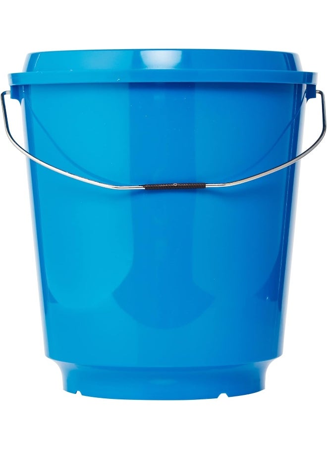 Cosmoplast 20L - 34 X 35cm- Blue Round Plastic Bucket with Metal Handle & Lid  - Image 4