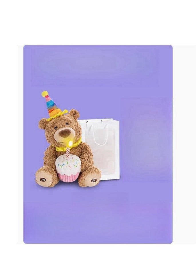 Happy Birthday, Little Bear Who Can Sing Birthday Song. Bear Doll Recording, Gift for Children's Boyfriends and Girlfriends - Image 1
