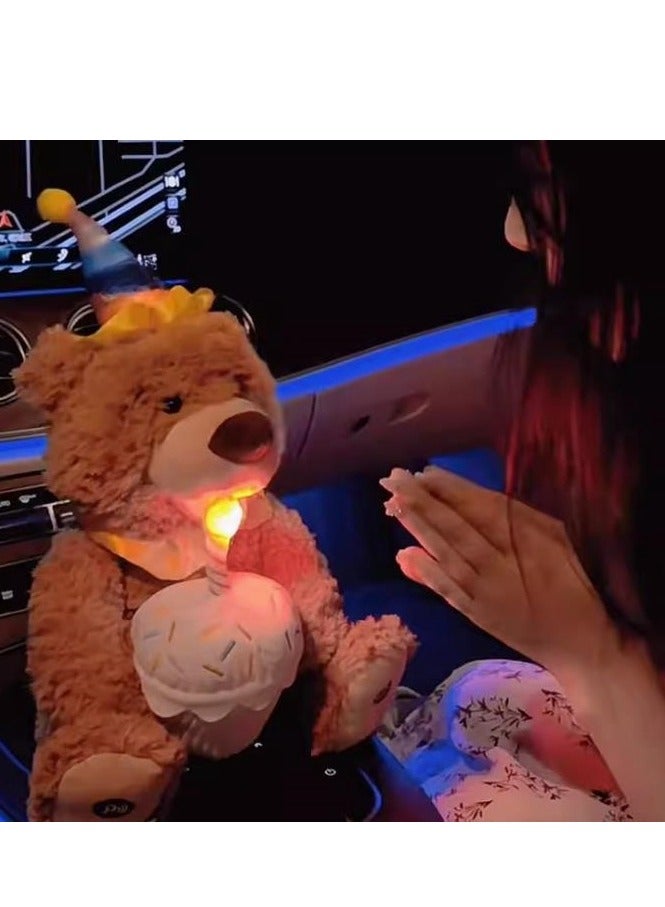 Happy Birthday, Little Bear Who Can Sing Birthday Song. Bear Doll Recording, Gift for Children's Boyfriends and Girlfriends - Image 4