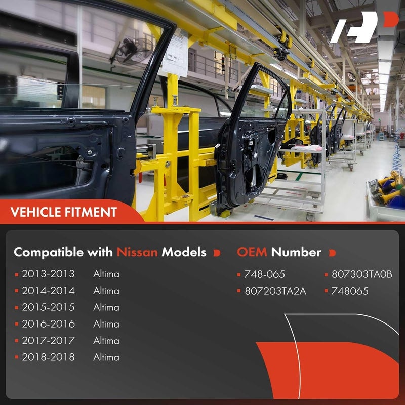 A-Premium Front Right Power Window Regulator with 6-Pin Connector Motor for Nissan Altima 2013-2018 Sedan - Image 5