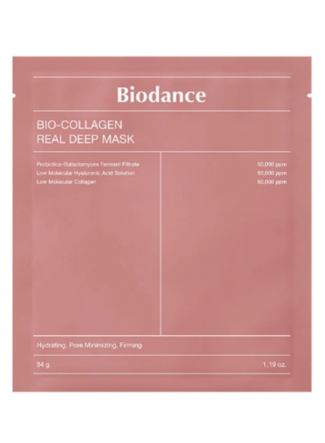 BIODANCE Bio-Collagen Real Deep Mask, Hydrating Overnight Hydrogel Mask, Pore Minimizing, Elasticity Improvement, 34g x 1 - Image 1