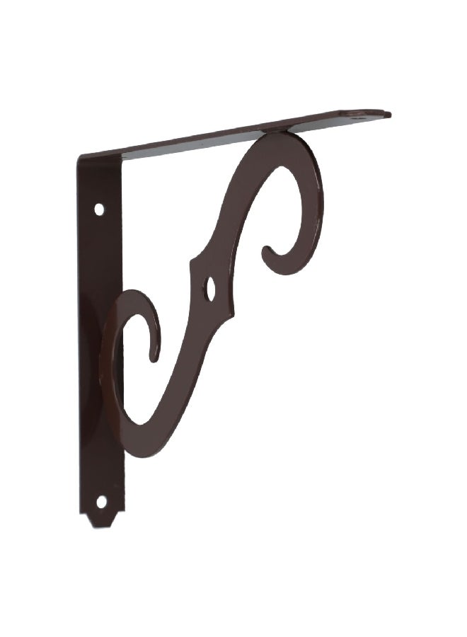 ACE Ornamental L-Shaped Durable and Elegant Metal Shelf Bracket Brown 10 x 7 Inch 5603097  - Image 2