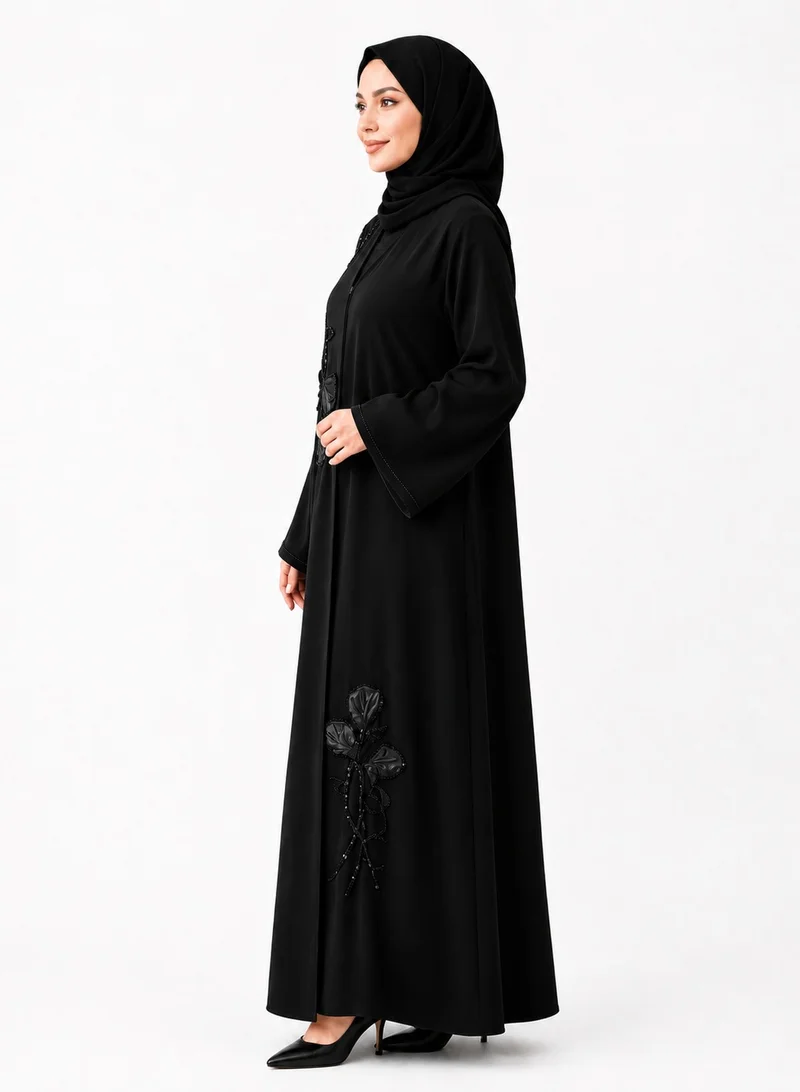 Ophelia  Midnight Bloom Eid Collection | Elegant Abaya by with Matching Hijab - Get 1 pc Mystery Abaya-Eid Offer for Women | Best Price UAE
