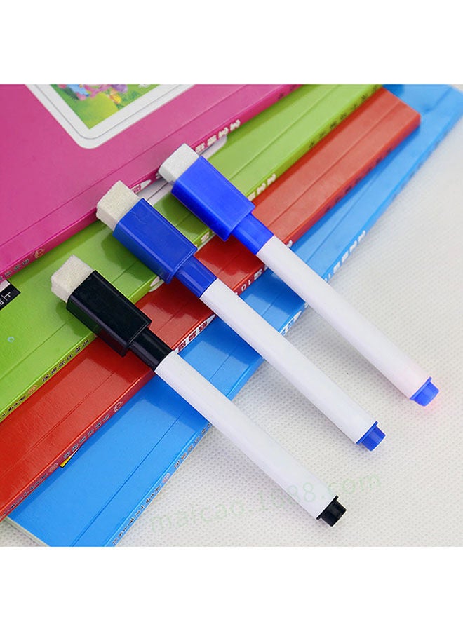 NIBEMINENT 10-Piece Magnetic Whiteboard Erasable Markers For Kids White/Blue - Image 4