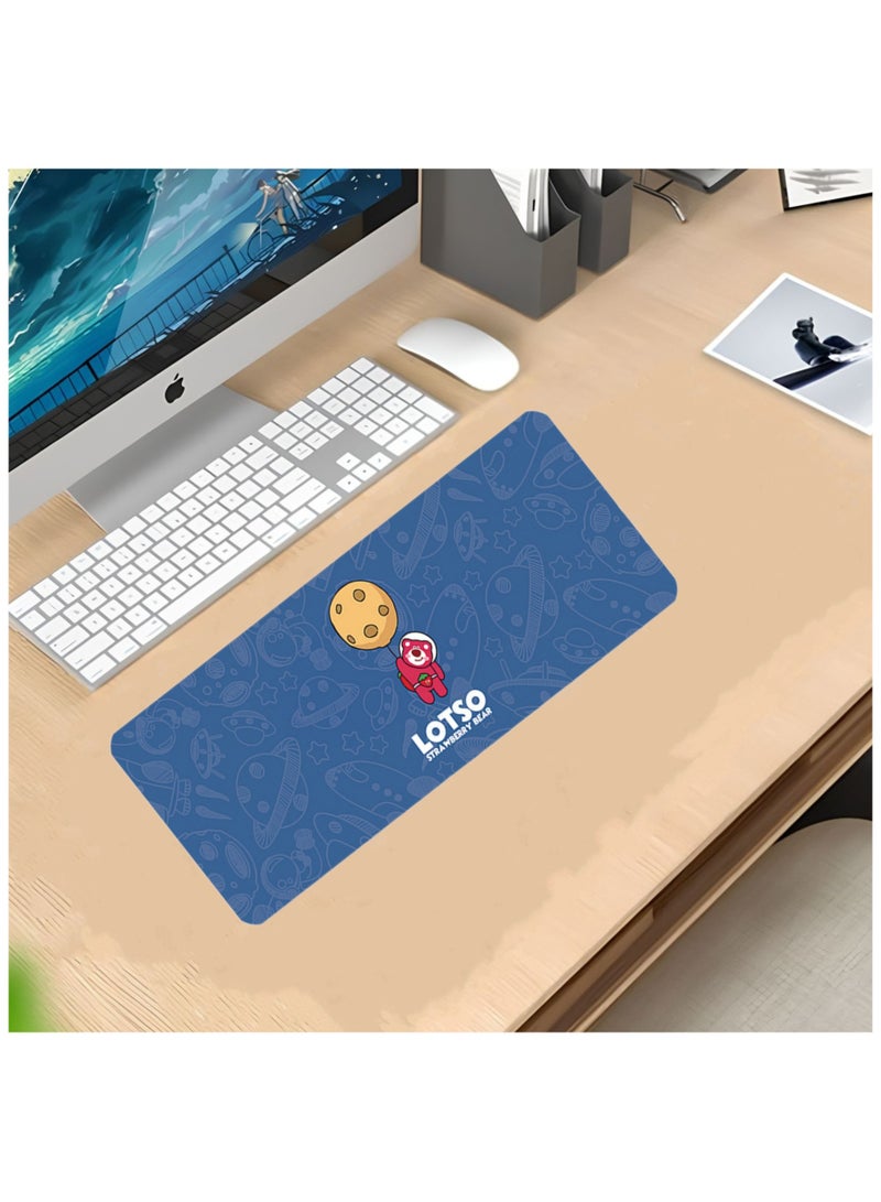 Anna Blue Cartoon Strawberry Bear Non-Slip Mouse Pad - Image 2