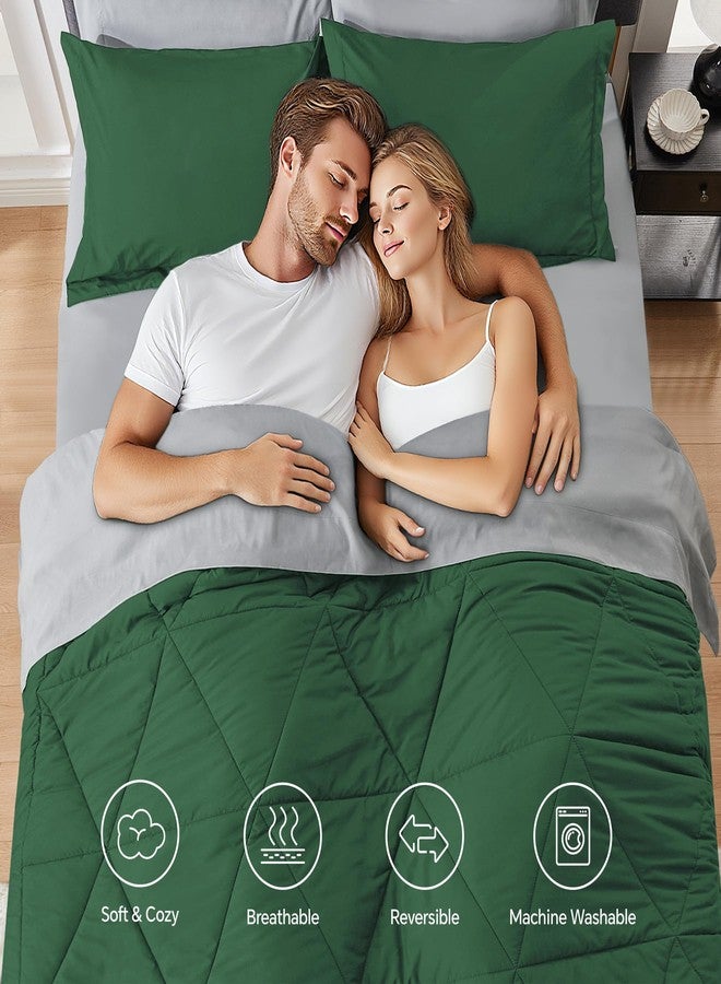 BEDELITE Queen Comforter Set 7 Pieces Bed in A Bag - Soft Microfiber Reversible Dark Green Bed Set with Comforters, Sheets, Pillowcases & Shams, Cozy Luxury Bedding Sets for All Season - Image 2