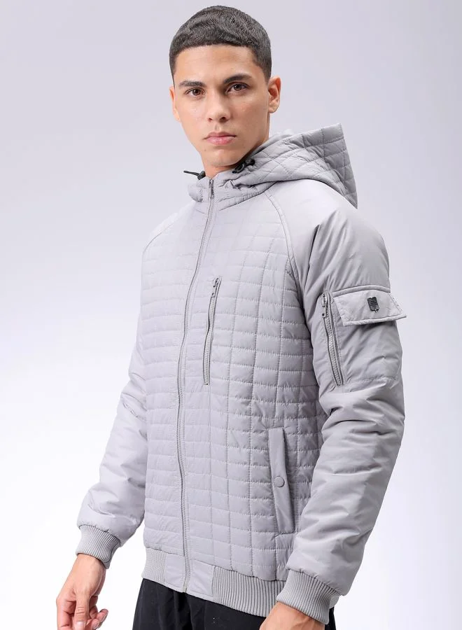 The Indian Garage Co Men Slim Fit Solid Puffer Jackets