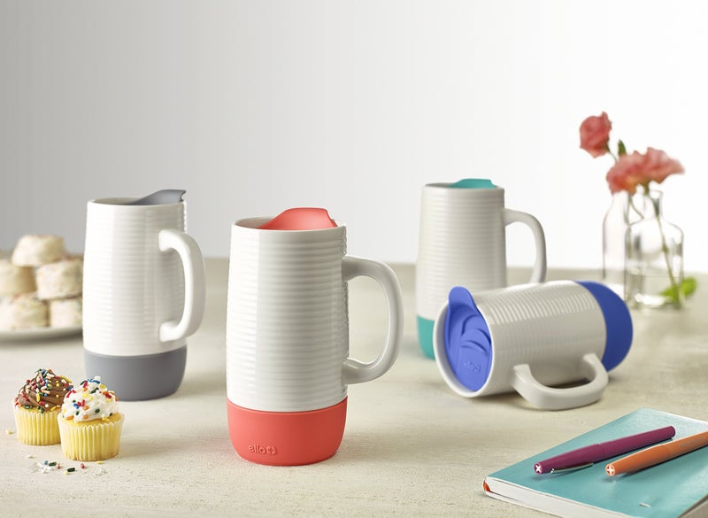 Ello Jane 18oz Ceramic Travel Mug with Handle  Splash-Resistant Slider Lid and Built-in Coaster  Perfect for Coffee and Tea  BPA Free  Dishwasher Safe  Holiday Gift Her Him  Midnight - Image 5