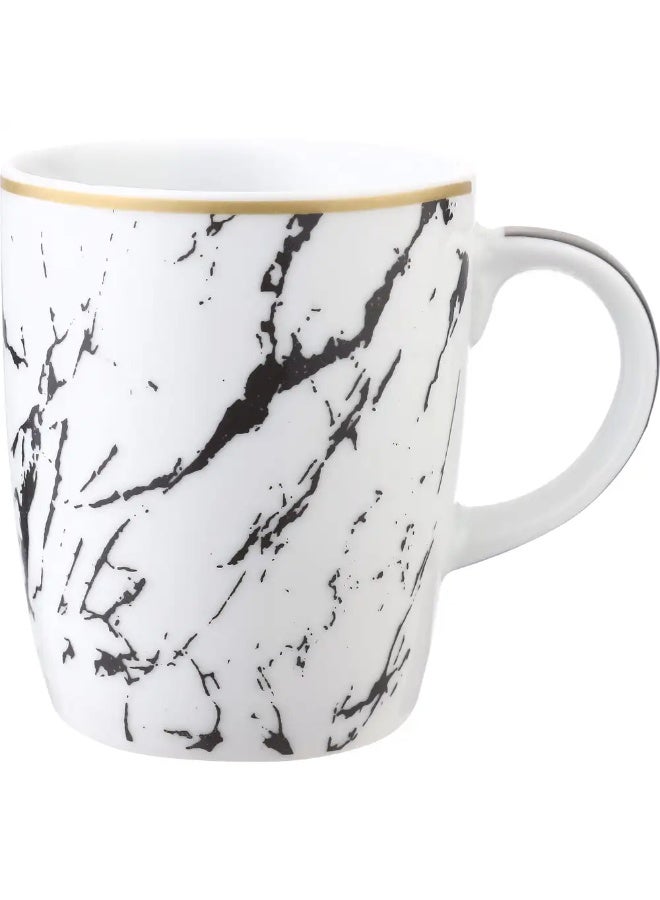 Enjoy your hot beverages with this 4-piece porcelain mug set, 300ml each, featuring an elegant and durable design. - Image 4
