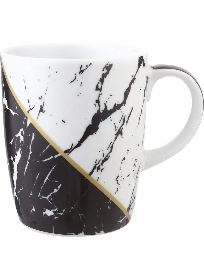 Enjoy your hot beverages with this 4-piece porcelain mug set, 300ml each, featuring an elegant and durable design. - Image 2