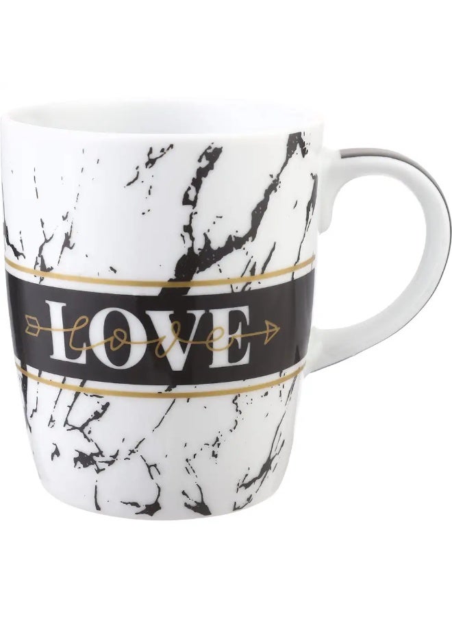 Enjoy your hot beverages with this 4-piece porcelain mug set, 300ml each, featuring an elegant and durable design. - Image 5