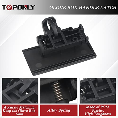 TQPONLY Glove Box Latch Compartment Door Handle Front Passenger Side Compatible with 2008-2016 Ford F150 F250 F350 F450 Edge Lincoln MKX - Image 3