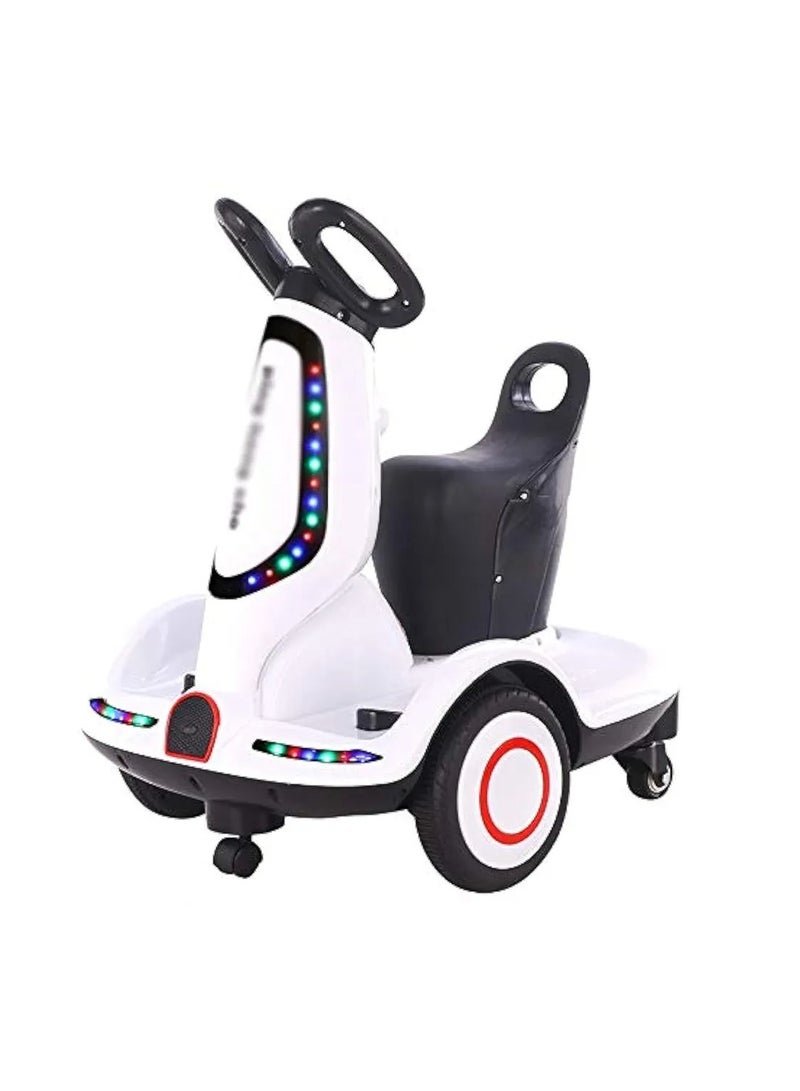 Multifunctional Electric Scooter for Kids, 4 Wheel Electric Scooter with Dual Motor, Music and Lights, Electric Car for Kids/Balancing Scooter for Kids Boys and Girls Car  - Image 1