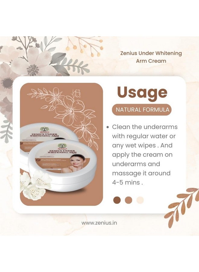 Zenius Under Arm Dark Underarm Cream,For Even Toned Underarms | For Dark Body Parts| Pack of 1 (50gm) - Image 2
