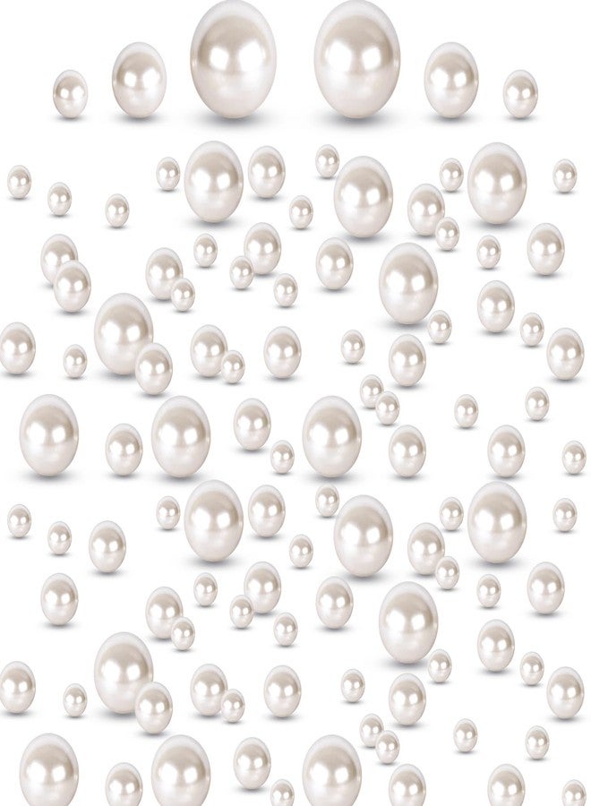 فيوتشر بلس مجموعة FUTUREPLUSX من 200 قطعة من اللؤلؤ العائم، حشوات مزهريات بدون ثقوب، خرز عائم لتزيين الطاولات، خرز لؤلؤ لامع بأحجام متنوعة لتزيين الشموع العائمة والمنزل (8/14/18 مم)، زينة حفلات عيد الفصح من اللؤلؤ العاجي - Image 1