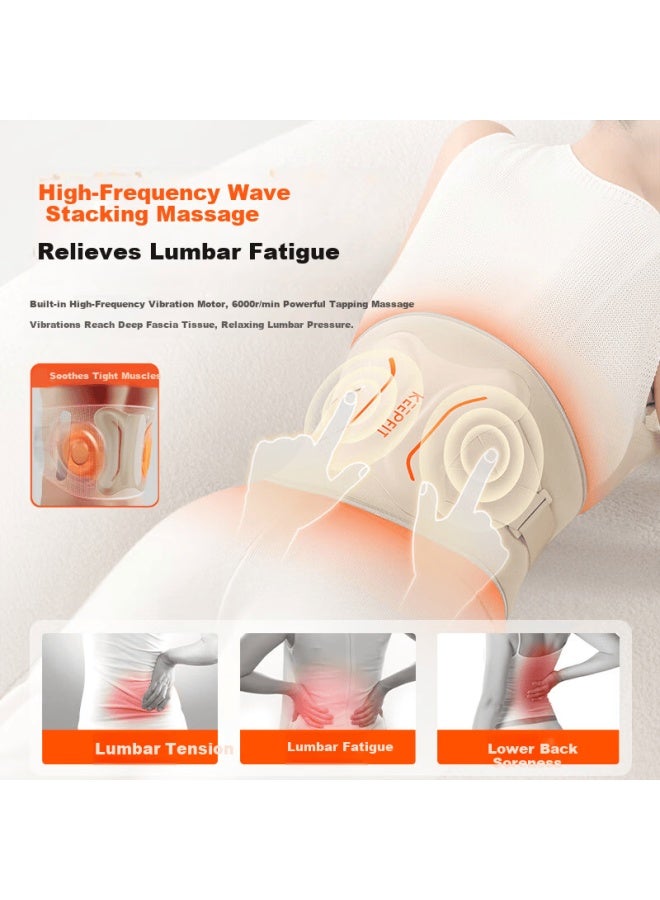 Keepfit Kepufi Waist Massager Heat Therapy Warm Palace Belt Menstrual Relief Lumbar Heat Moxibustion Massage For Lumbar Muscle Strain Gift For Parents Elders Boyfriend Girlfriend Birthday Mother's Day W15s - Image 2