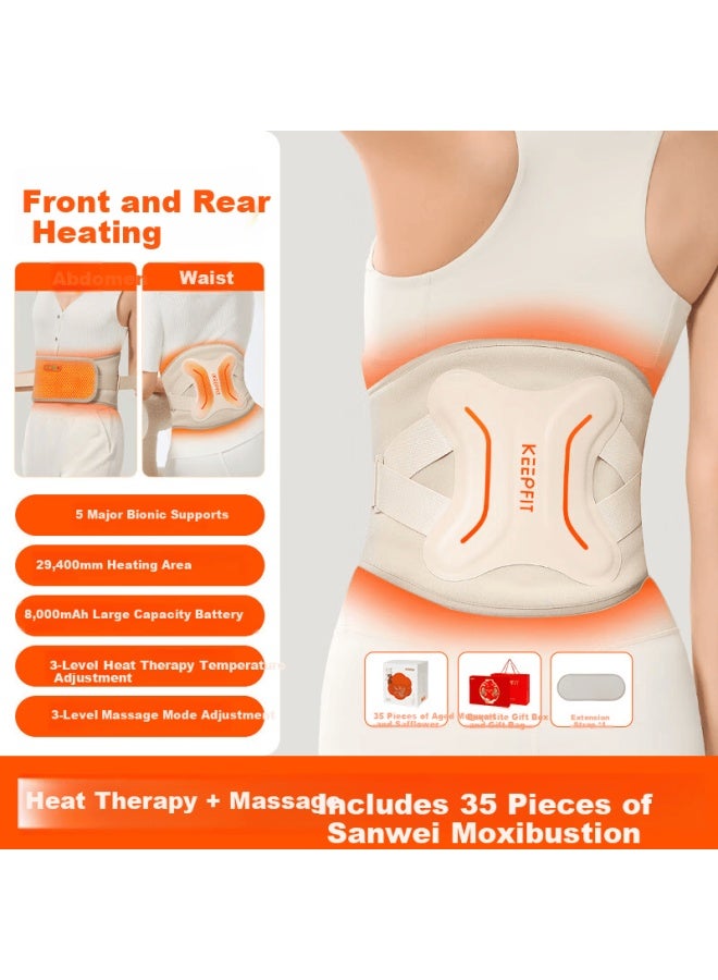 Keepfit Kepufi Waist Massager Heat Therapy Warm Palace Belt Menstrual Relief Lumbar Heat Moxibustion Massage For Lumbar Muscle Strain Gift For Parents Elders Boyfriend Girlfriend Birthday Mother's Day W15s - Image 1