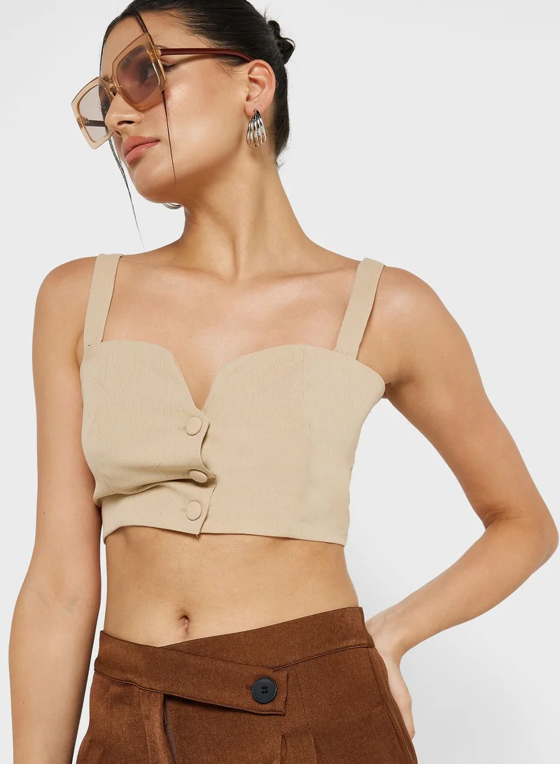Ginger Cropped Strappy Corset Top