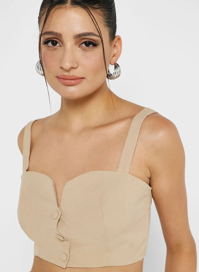 Ginger Cropped Strappy Corset Top