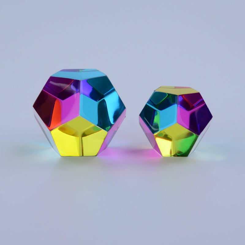 CMY Cubes The Mundus (50mm) - Cyan, Magenta & Yellow Polyhedron - Subtractive Color Mixing Dodecahedron - Teaches Subtractive Color Mixing for Ages 15+, Educational, Physics & Kinetic Art Desk Object - Image 5