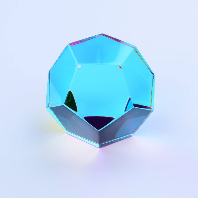 CMY Cubes The Mundus (50mm) - Cyan, Magenta & Yellow Polyhedron - Subtractive Color Mixing Dodecahedron - Teaches Subtractive Color Mixing for Ages 15+, Educational, Physics & Kinetic Art Desk Object - Image 4