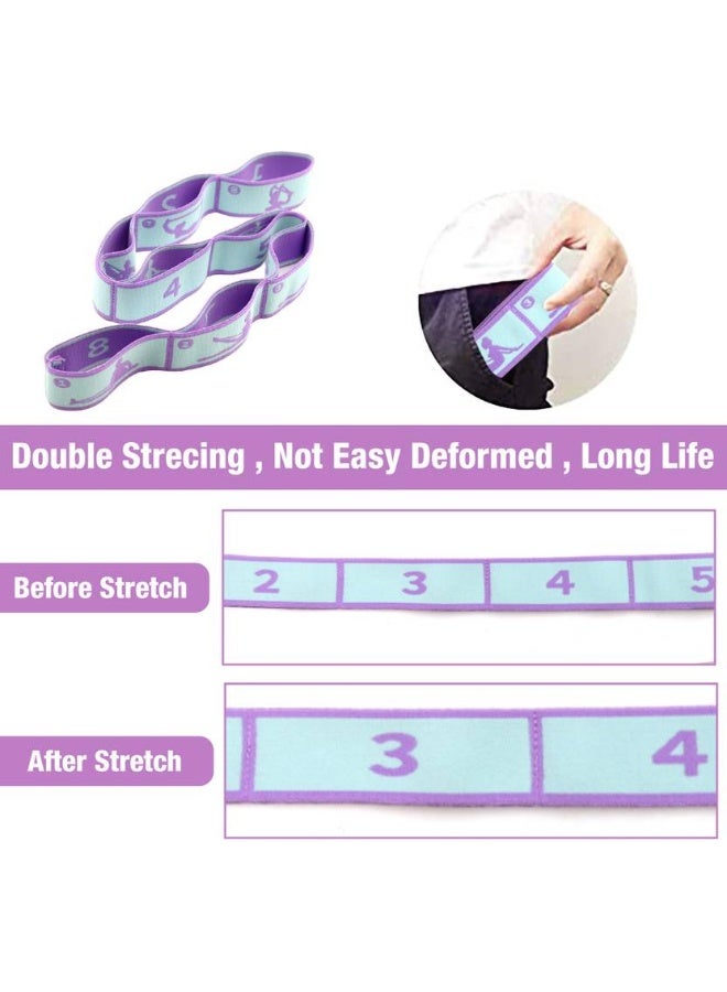 Proberos PROBEROS Yoga Stretching Strap, Elastic Yoga Stretching Strap, Sectional Hoop Cotton Yoga Strap  (Purple)  - Image 4