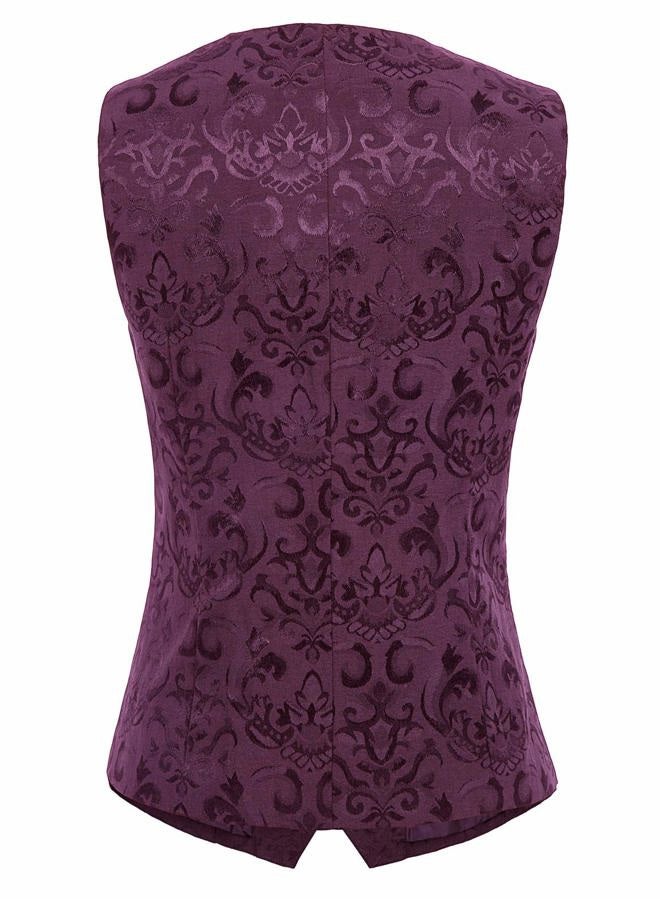 GRACE KARIN Women's V-Neck Sleeveless Slim Fit Jacket Casual Suit Vests(3XL, Purple) - Image 2