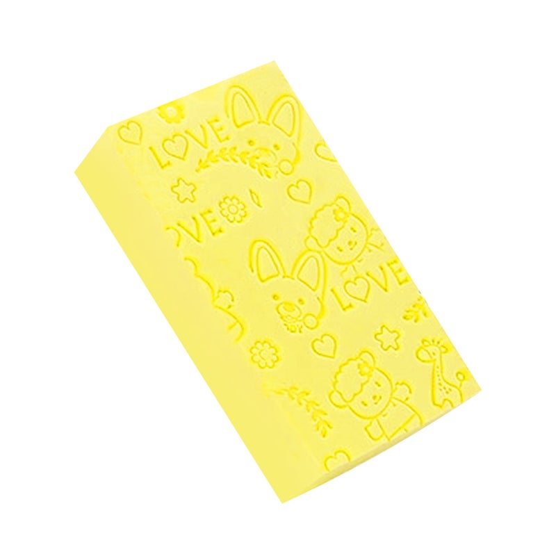Rubbing sponge high-density printed children's non scrubbing bath towel, household shower scrubbing tool - Image 1