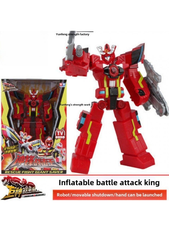 Boy Robot Toy Genuine Fit Deformed Giant God Mini Special Team King Kong Battle Strike Team-Color:Deluxe Edition Sun Battle King 301 - Image 5