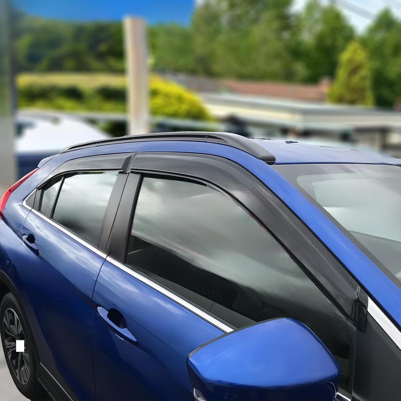 TONOYTIM Window Visors Rain Guards for 2018-2025 Mitsubishi Eclipse Cross, 4-Piece Set Dark Smoke Window Deflectors Visors, Front & Rear Side Window Deflectors - Image 2