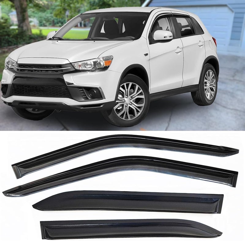 TONOYTIM Window Visors Rain Guards for 2018-2025 Mitsubishi Eclipse Cross, 4-Piece Set Dark Smoke Window Deflectors Visors, Front & Rear Side Window Deflectors - Image 1