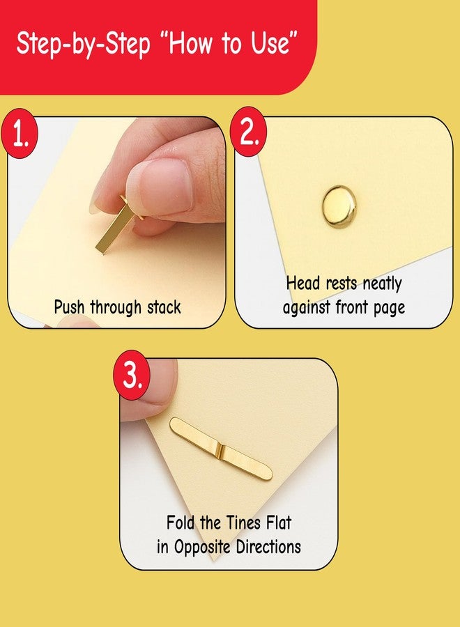 Charles Leonard Fasteners, Round Head, Brass Plated, 1 Inch Shank, 10 MM Head, 100-Pack (4R-BP) - Image 4