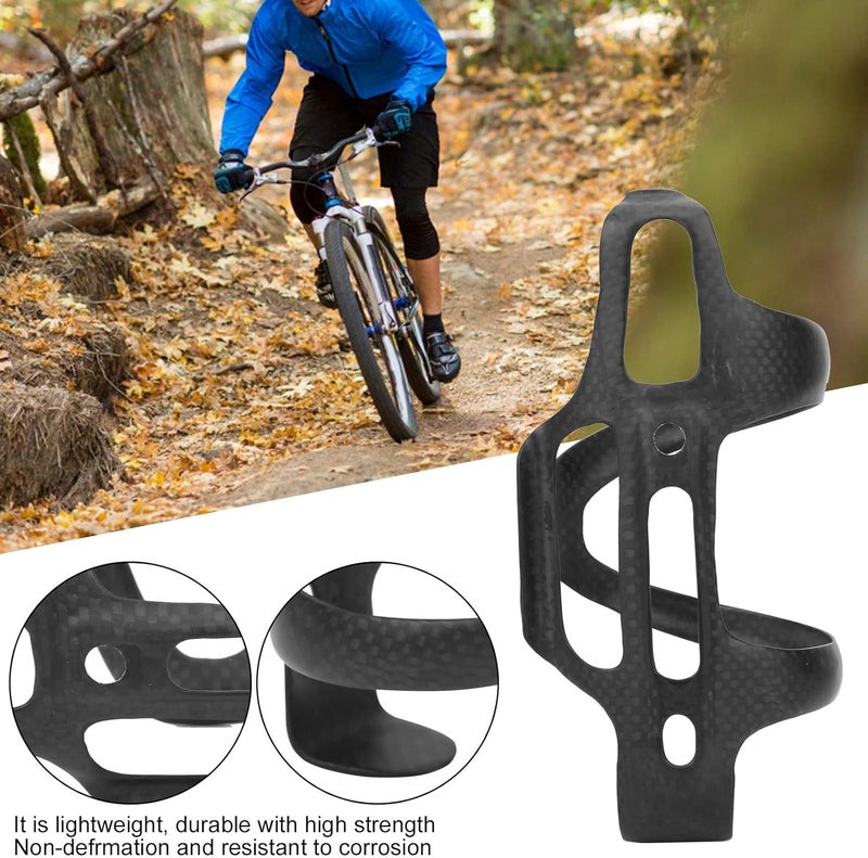 klarako Carbon Fiber Lightweight Bicycle Water Bottle Cage, Universal Bike Side Pull Bottle Water Cup Bracket for Mountain Bike - Image 5
