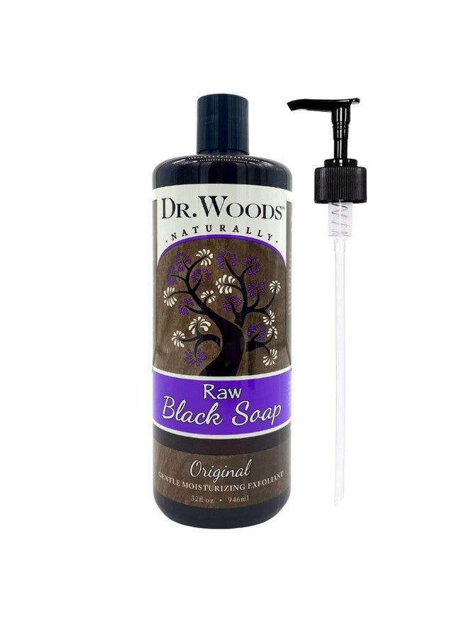 د.وودز صابون قشتالي سائل أسود خام مع مضخة 32 أونصة - Image 1