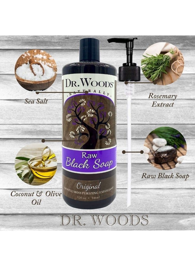 د.وودز صابون قشتالي سائل أسود خام مع مضخة 32 أونصة - Image 4