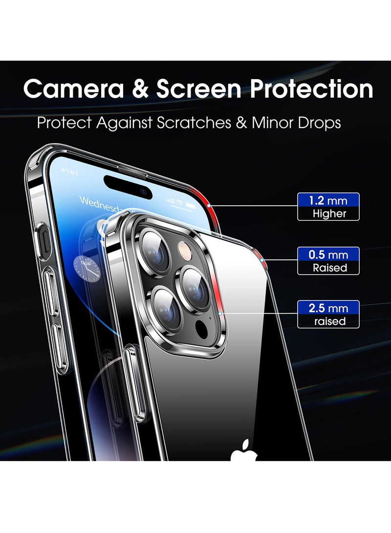 BORTONY iPhone 15 Pro Max Protective Case 6.7 Inch Yellow Resistant Transparent Cover Full Body Protection Shockproof Soft TPU Back Slim Thin Cover for iPhone 15 Pro Max - Image 4