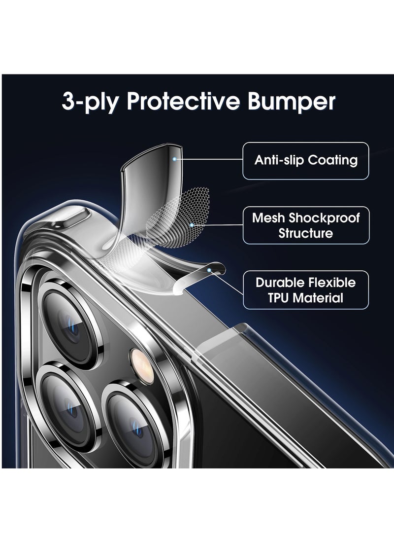 BORTONY iPhone 15 Pro Max Protective Case 6.7 Inch Yellow Resistant Transparent Cover Full Body Protection Shockproof Soft TPU Back Slim Thin Cover for iPhone 15 Pro Max - Image 5