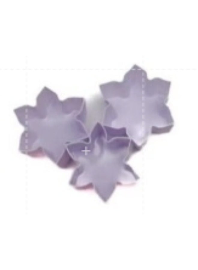 CATANES 12Pcs/Set Reusable Non-Stick Silicone Flowers Shape Mini Baking Muffin Cupcake Chocolate Cups Mold Bakeware Tool 7x5x3 Cm Multicolour - Image 1