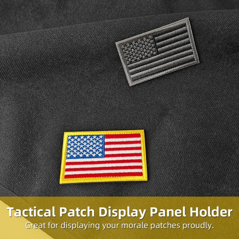 ZESION Black Tactical Patch Wall Board,Collapsible Tactical Patch Display, Hook and Loop Military Patches Holder (27.5"x42.5") - Image 3
