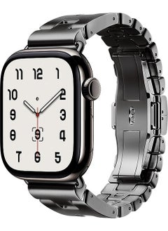 ZORE Apple Watch 44MM KRD-125 Metal Cord Strap-Black  - Image 1