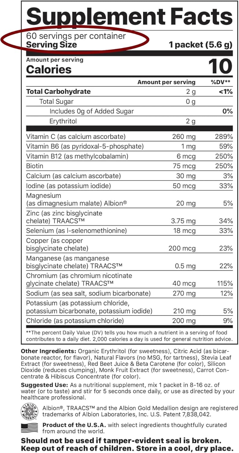 Jigsaw Health Electrolyte Supreme  Broad Spectrum of Electrolytes  Trace Minerals  Fruit Punch Flavor  60 Servings Packets - Image 2