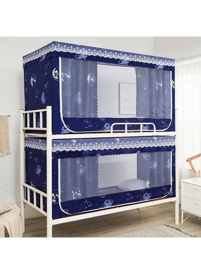 Bluejw RKT4 Student Dormitory Bed Curtain Plus Mosquito Net Integrated Upper Bunk Lower Bunk Full Shading Anti-mosquito Universal Zipper With Bracket - Image 1